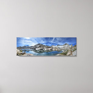 Vee Lake en Seven Gables Panorama - Sierra Canvas Afdruk