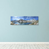Vee Lake en Seven Gables Panorama - Sierra Canvas Afdruk (Insitu (Houten vloer))