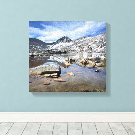 Vee Lake - Sierra Canvas Afdruk (Insitu (Houten vloer))