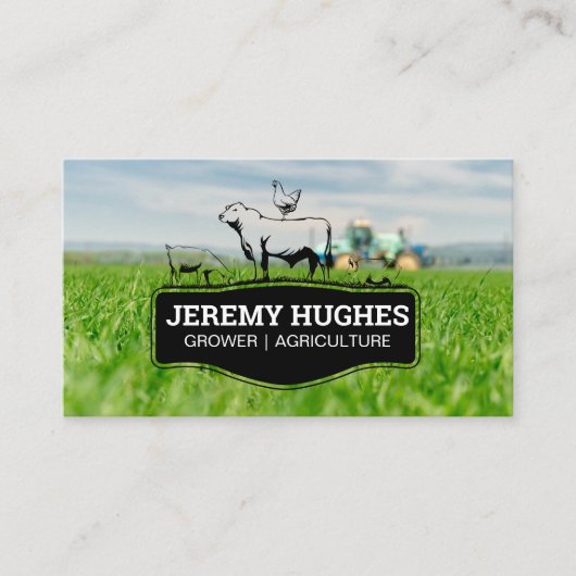 Vee | Landbouw | Veldtrekker Visitekaartje (Voorkant)