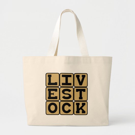 Vee, Runderen Grote Tote Bag (Voorkant)