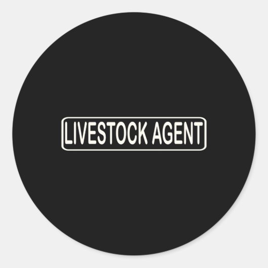 Veeagent Koe Westerne landpaarden Ronde Sticker (Voorkant)