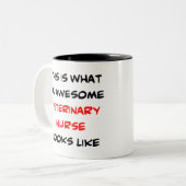 veeartsenijkundige, geweldige tweekleurige koffiemok (Voorkant links)