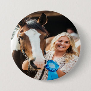 Veedieren Show Paard Foto Aanpassen Ronde Button 7,6 Cm