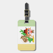 Veedrijfster en Paard Bagagelabel (Voorkant verticaal)