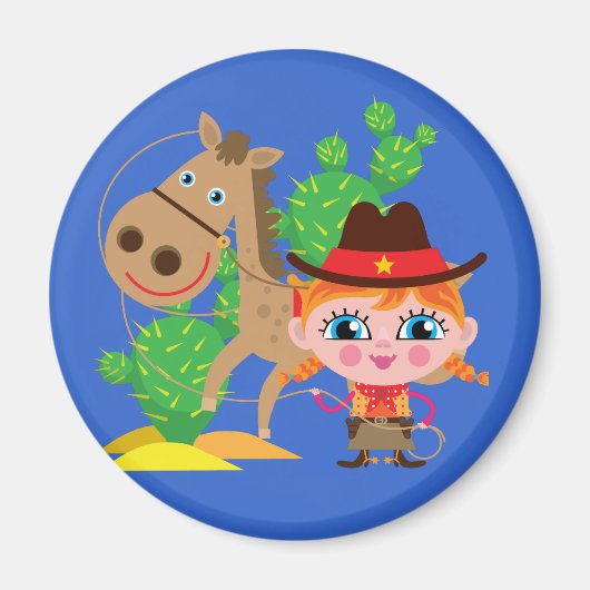 Veedrijfster en Paard Magneet (Voorkant)