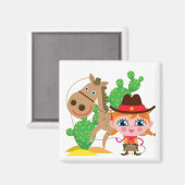 Veedrijfster en Paard Magneet (Voorkant / Achterkant)