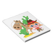 Veedrijfster en Paard Notitieblok (Schuin)