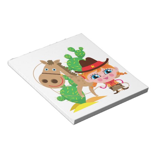 Veedrijfster en Paard Notitieblok (Schuin)