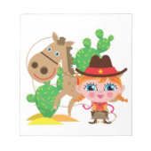 Veedrijfster en Paard Notitieblok (Voorkant)