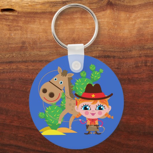 Veedrijfster en Paard Sleutelhanger (Voorkant)