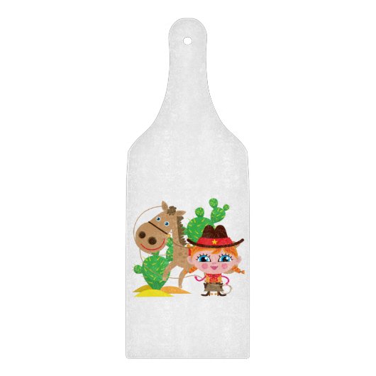 Veedrijfster en Paard Snijplank (Voorkant)