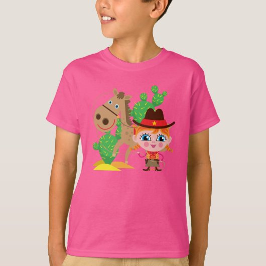 Veedrijfster en Paard T-shirt (Voorkant)
