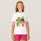 Veedrijfster en Paard T-shirt (Voorkant volledig)