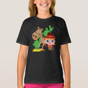 Veedrijfster en Paard T-shirt