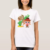 Veedrijfster en Paard T-shirt (Voorkant)