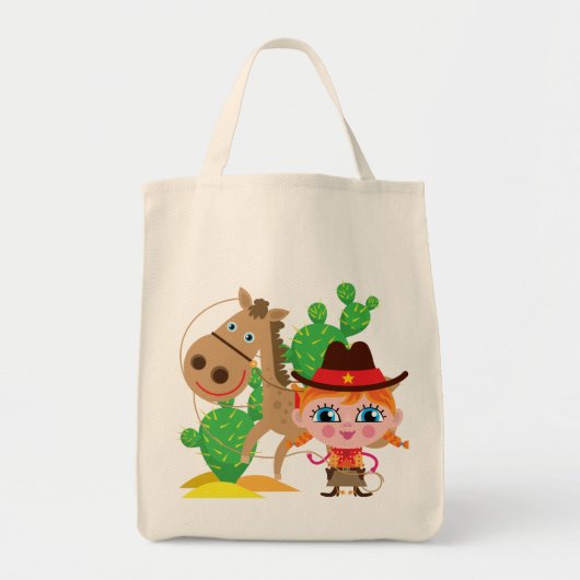 Veedrijfster en Paard Tote Bag (Voorkant)