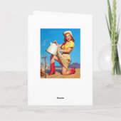 Veedrijfster met omhoog de Speld van de Koffie Kaart (Achterkant)