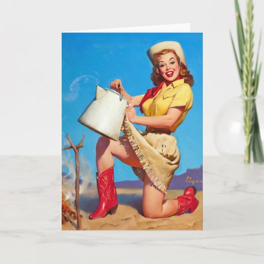 Veedrijfster met omhoog de Speld van de Koffie Kaart (Voorkant)