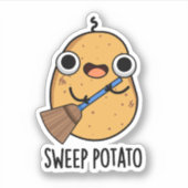 Veeg aardappel Grappige zoete aardappel woordspeli Sticker (Voorkant)