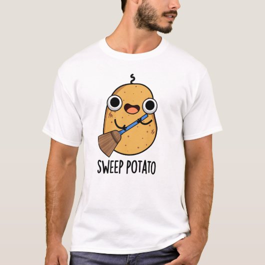 Veeg aardappel Grappige zoete aardappel woordspeli T-shirt (Voorkant)