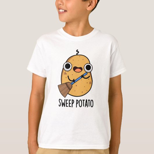 Veeg aardappel Grappige zoete aardappel woordspeli T-shirt (Voorkant)
