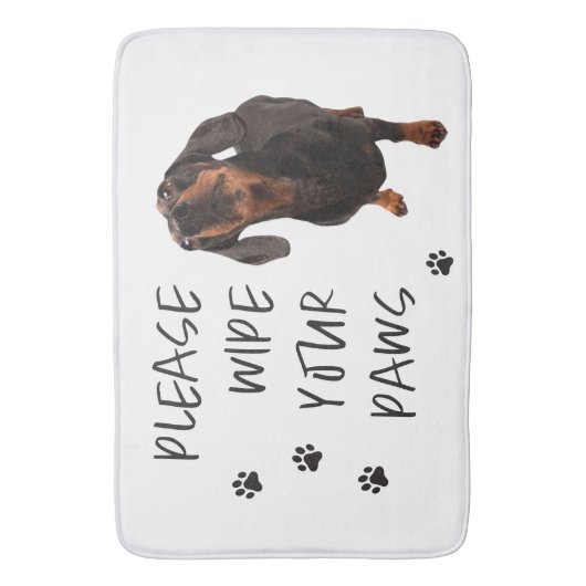 Veeg alsjeblieft je poten hond foto deurmat badmat (Voorkant Verticaal)