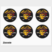 Veeg de Gold sticker Gold Skull zwart (Vel)
