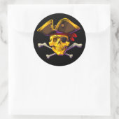 Veeg de Gold sticker Gold Skull zwart (Tas)