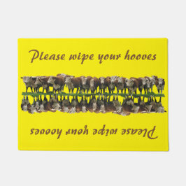 Veeg je handschoenen af - Rundvee Deurmat