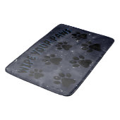 Veeg je Paws Blue Paw Stars Moon Waterverf Badmat (Gekanteld)
