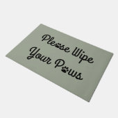 Veeg je pootjes grappige hond-kat-tekentaart af deurmat (Schuin)