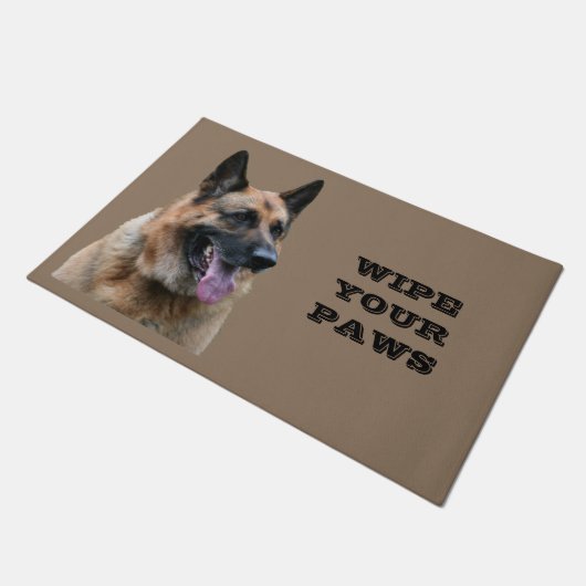 VEEG JE POTEN AF, Duitse Herder humor, Deurmat (Schuin)