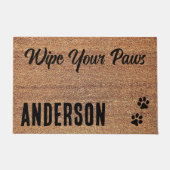 Veeg je poten gepersonaliseerd Hondenliefhebber we Deurmat (Voorkant)