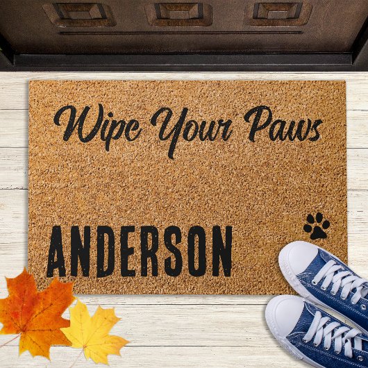 Veeg je poten gepersonaliseerd huisdier Hondenlief Deurmat