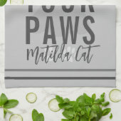 Veeg je poten naam grijze keukenhanddoek af (Gevouwen)