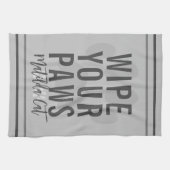 Veeg je poten naam grijze keukenhanddoek af (Horizontaal)