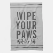 Veeg je poten naam grijze keukenhanddoek af (Verticaal)