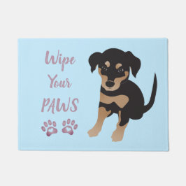 Veeg je poten Paars paardeblauw Deurmat