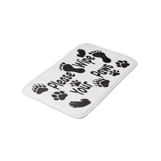 Veeg je poten wissen. badmat (Gekanteld)