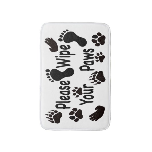 Veeg je poten wissen. badmat (Voorkant Verticaal)