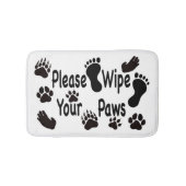 Veeg je poten wissen. badmat (Voorkant)