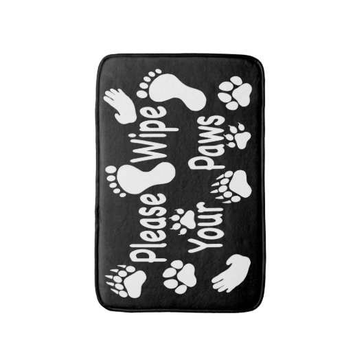 Veeg je poten wissen. badmat (Voorkant Verticaal)