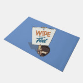 Veeg je voeten Grappige Hedgehog Picket Sign Carto Deurmat (Schuin)