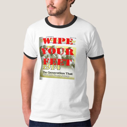 veeg je voetengeneratie 1914 T-shirt af (Voorkant)