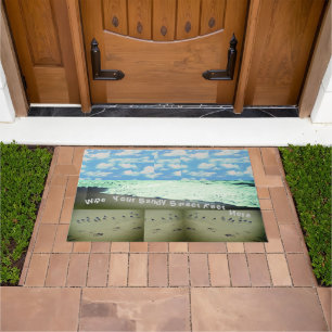 Veeg je zanderige zoete voeten hier 30 "x 45" deur deurmat