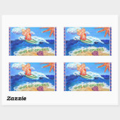 Veeg kanker uit de wasmachine rechthoekige sticker (Vel)