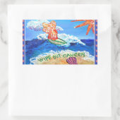 Veeg kanker uit de wasmachine rechthoekige sticker (Tas)