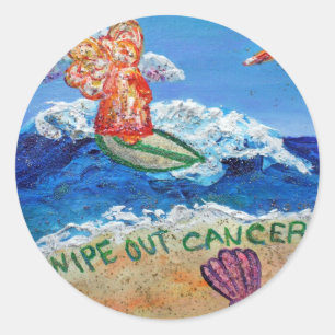 Veeg kanker uit de wasmachine ronde sticker