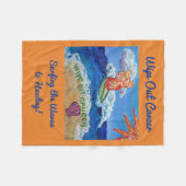 Veeg kanker uit met de engel Soft Fleece Blanket Deken (Voorkant (Horizontaal))